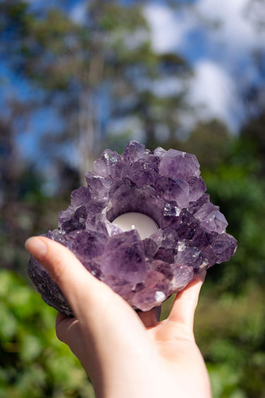 Amethyst Candle Holder